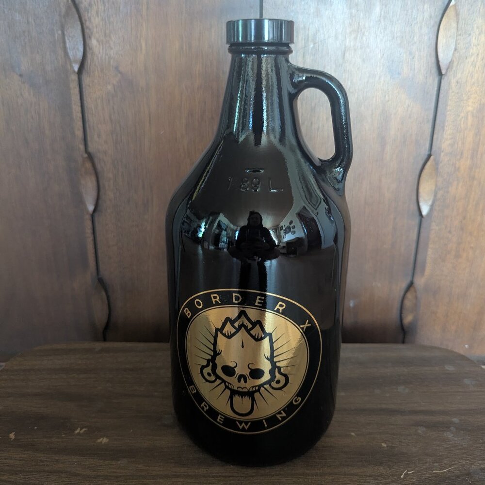 Border X Brewing Grandstand Brown Glass Growler